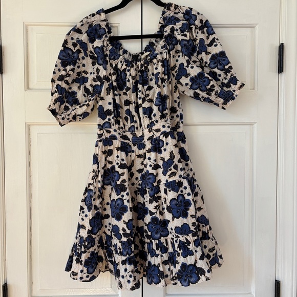 Ulla Johnson Celia Dress Lapis Floral Print Mini Capsule Puff Spring Size‎ 2 - Picture 6 of 17